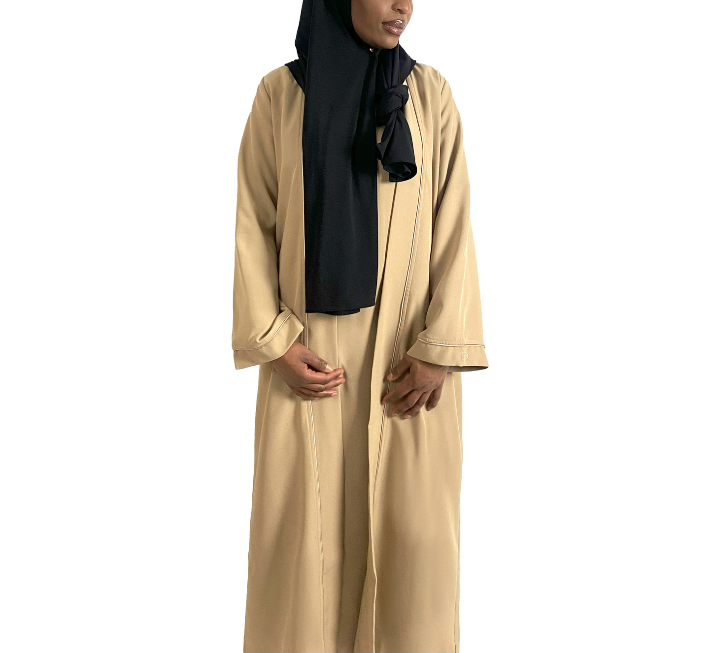 Classic Abaya Set- Frosted Almond