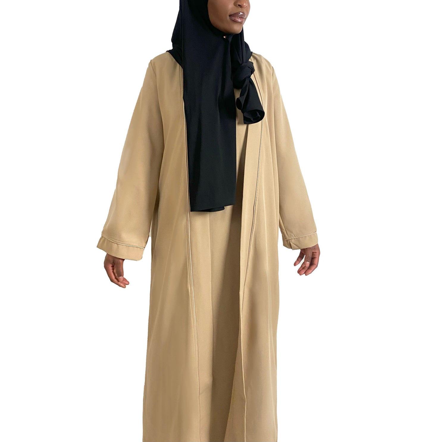 Classic Abaya Set- Frosted Almond