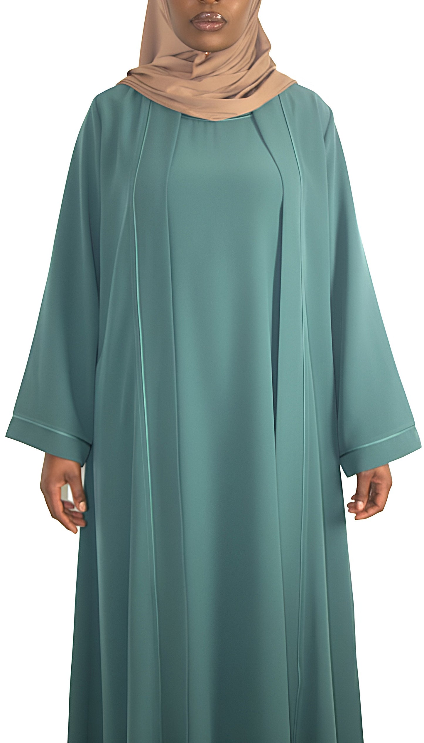 Classic Abaya Set- Dark Forest