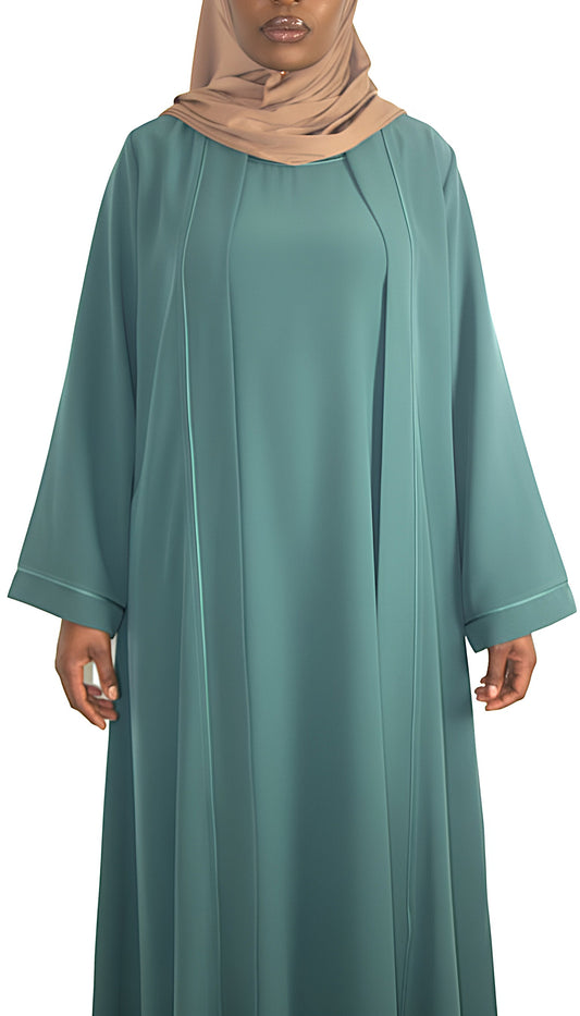 Classic Abaya Set- Dark Forest