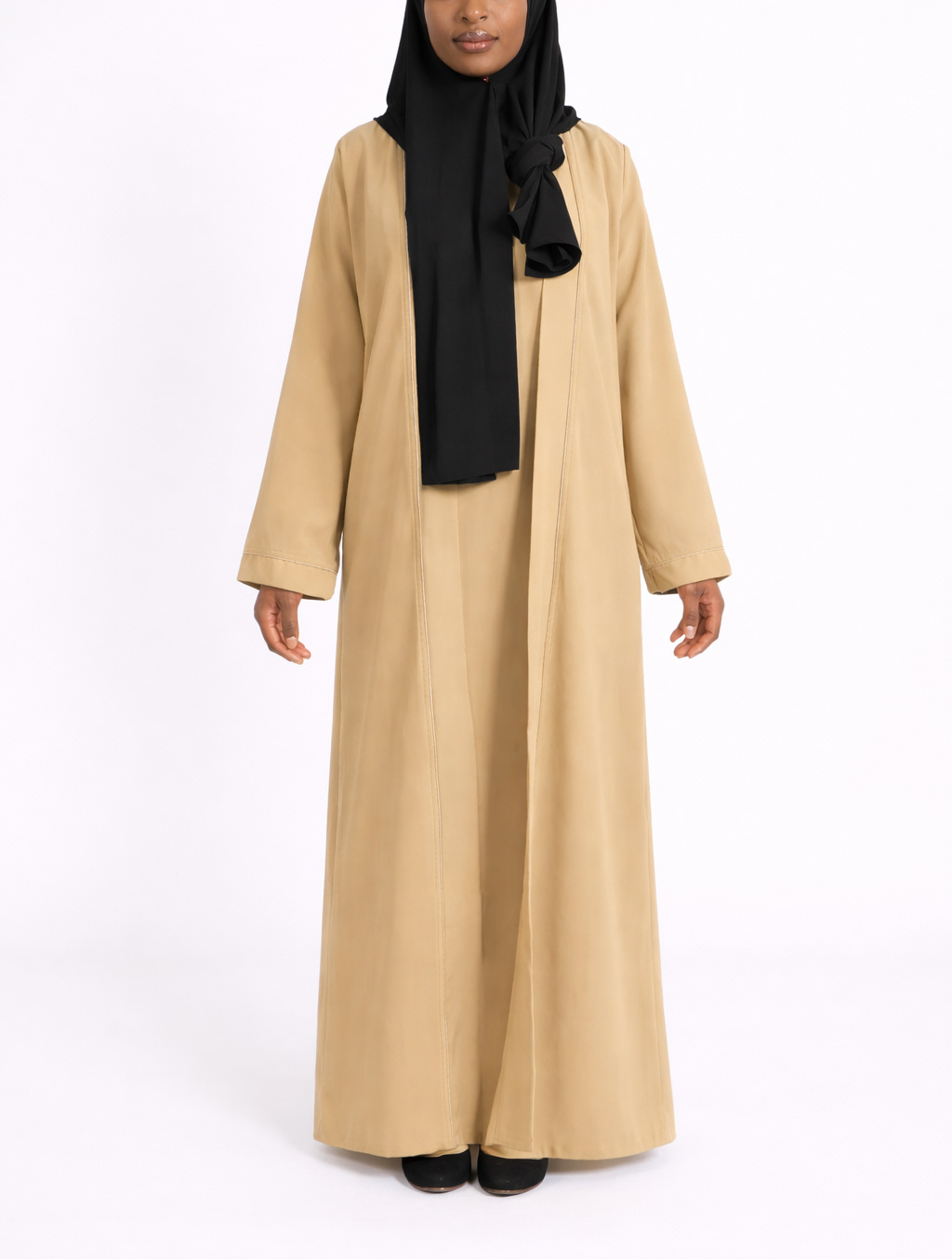 Classic Abaya Set- Frosted Almond