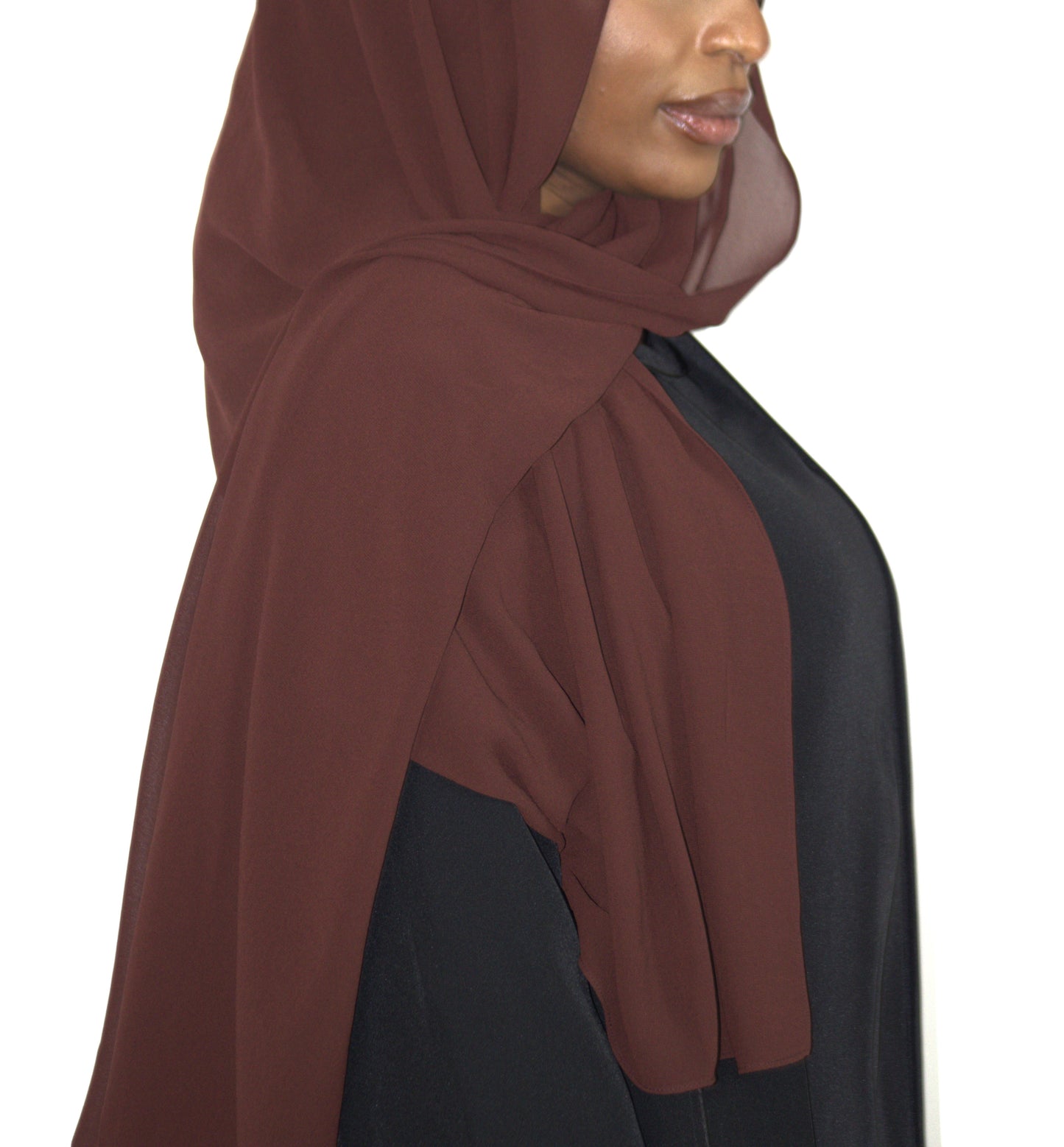 Chiffon Hijab Set-Brown