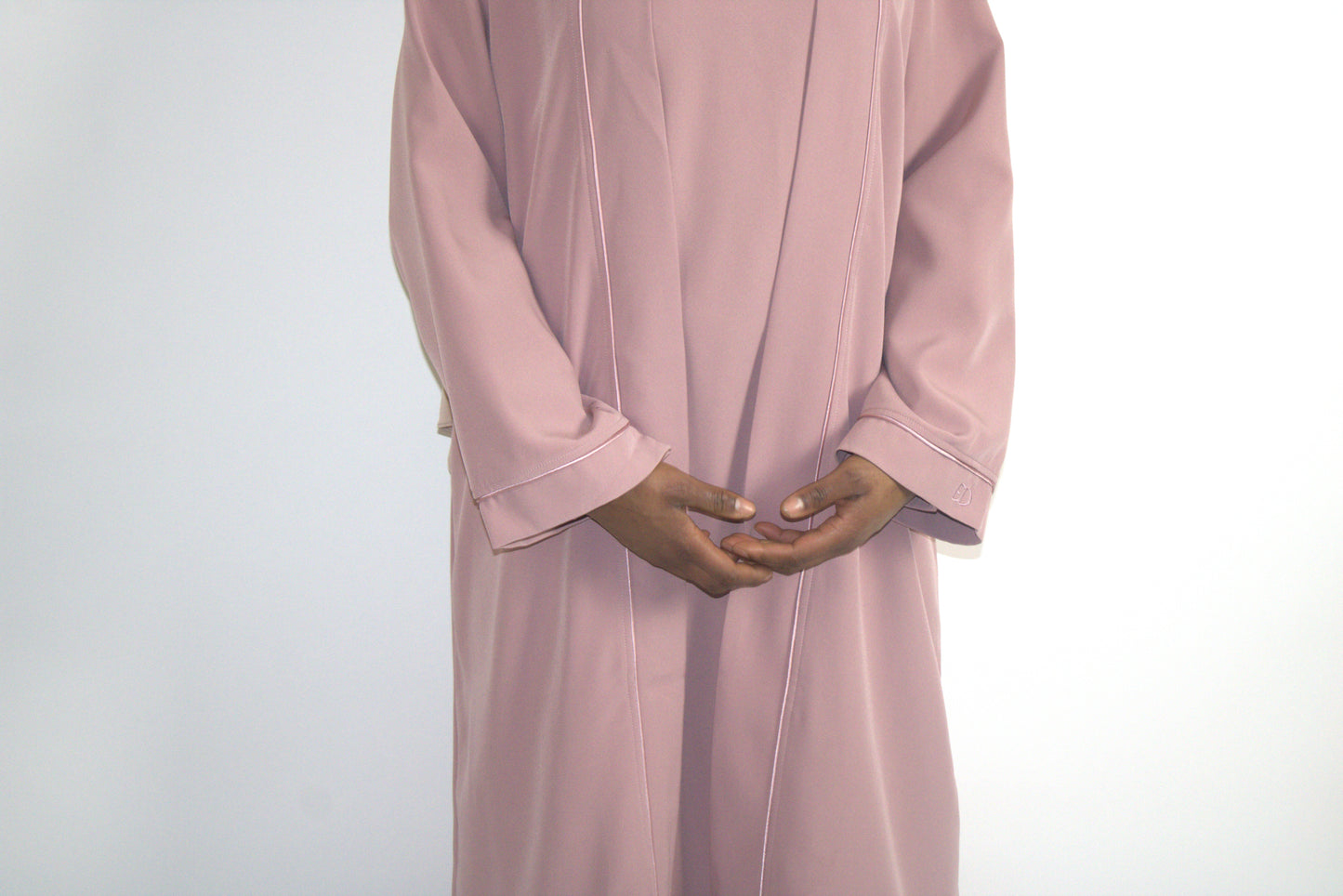 Classic Abaya Set - Silver Pink